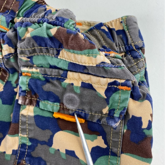 Vintage Baby Gap Bear Print Camo Style Cargo Pants Fully Lined Size 12-18 Months - Picture 8 of 13